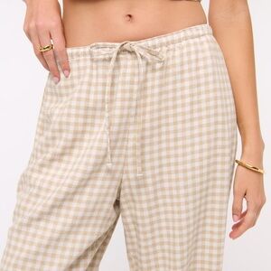 Abercrombie & Fitch Linen Checkered Pants